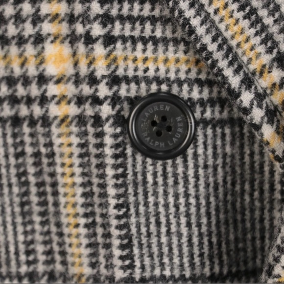 Ralph Lauren Black and Yellow Vayko  Trench Coat - Picture 4 of 5